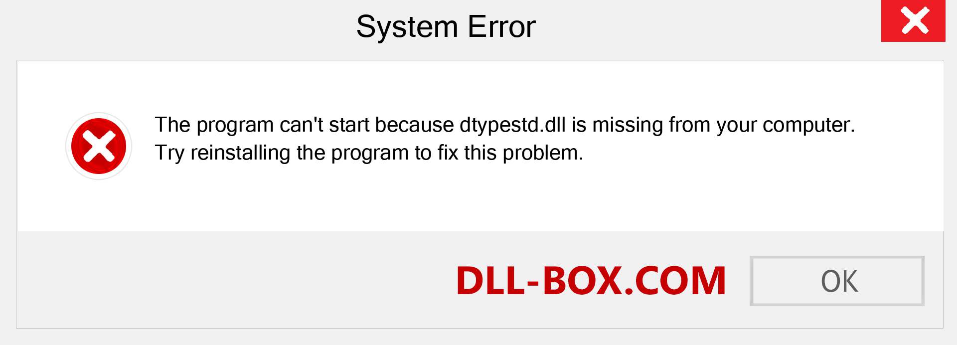  dtypestd.dll file is missing?. Download for Windows 7, 8, 10 - Fix  dtypestd dll Missing Error on Windows, photos, images